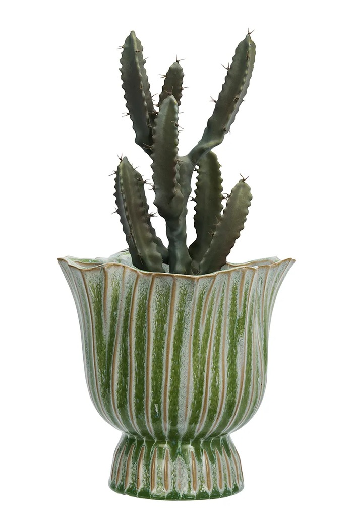 Madam Stoltz mască pentru ghiveci decorativă din gresie 20 x 19 cm HY25401.20 multicolor AA00