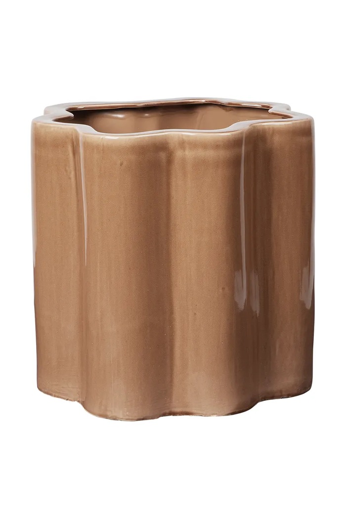 Broste Copenhagen osłonka na doniczkę z ceramiki 36,5 x 37,5 x 36 cm brązowy 14445428