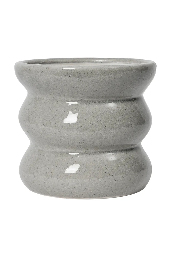 Broste Copenhagen doniczka z kamionki 17,5 x 16 cm szary 14580133