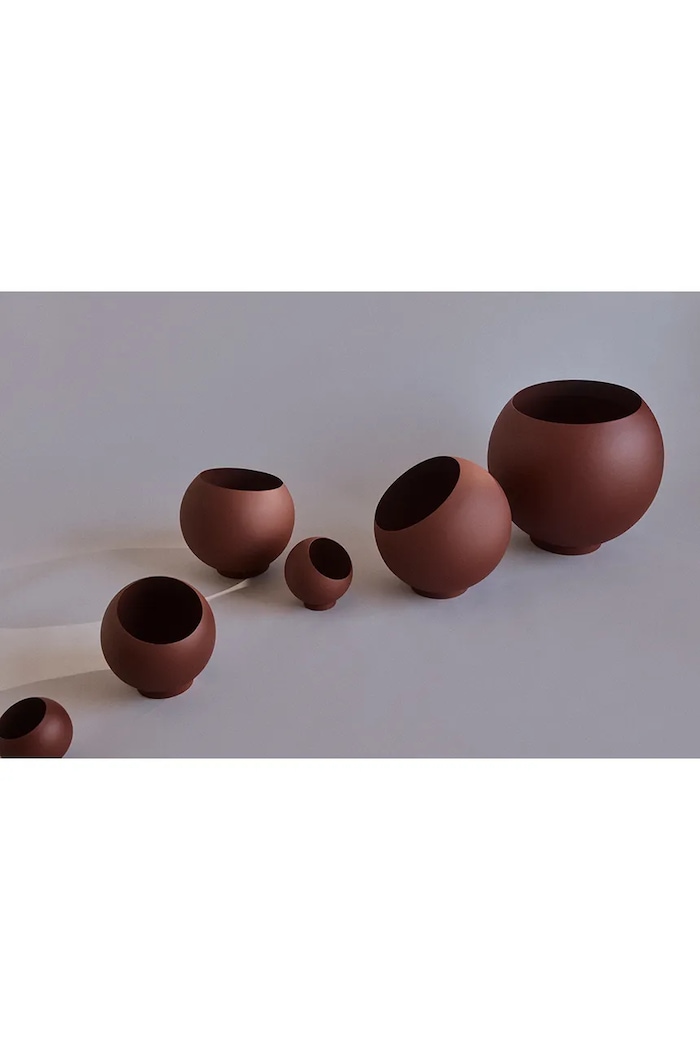 AYTM mască pentru ghiveci decorativă din oțel inoxidabil 21 x 18,8 cm 504679002012 maro AA00