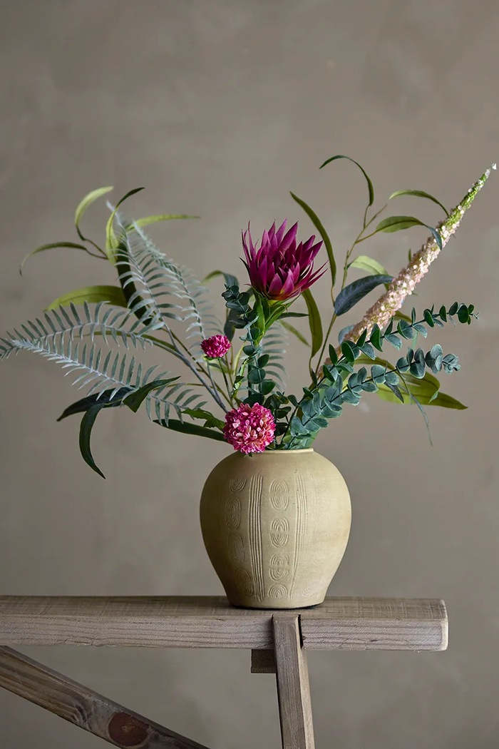 Salon i sypialnia Bloomingville sztuczny bukiet Crown Bouquet 82061536 czerwony