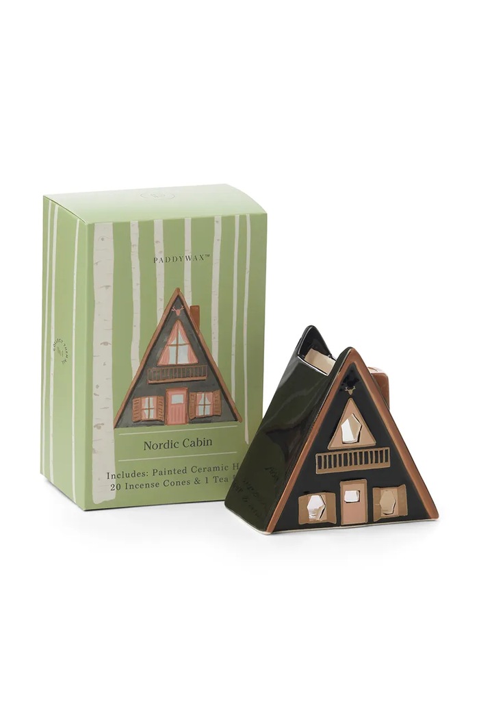 Paddywax kerámia ház füstölőkhöz Nordic Cabin többszínű IN0022EU