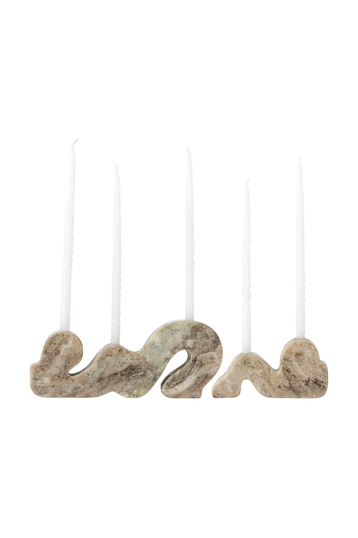 Bloomingville sfeșnice decorative 25 x 4 x 10/15 x 4 x 7 cm 2-pack bej 82068441