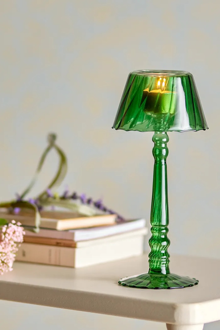 Salon i sypialnia Bloomingville świecznik dekoracyjny Cisco 82061720 zielony