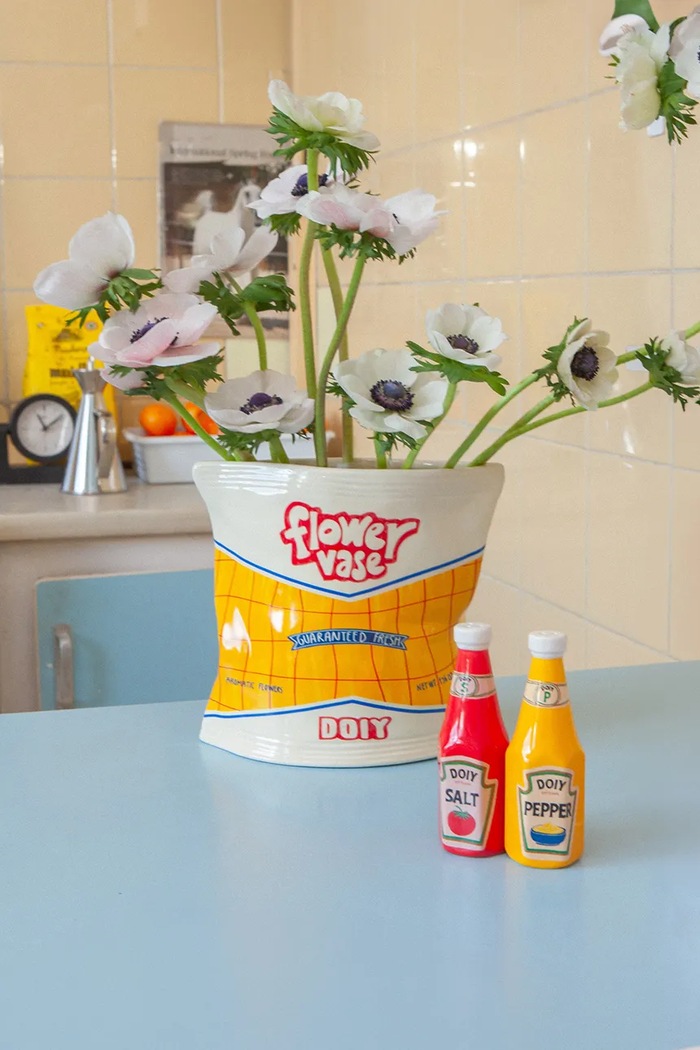 Obývacia izba a spálňa Dekoratívna váza DOIY Corner Shop, Chips Bag DYVASCDCH viacfarebná