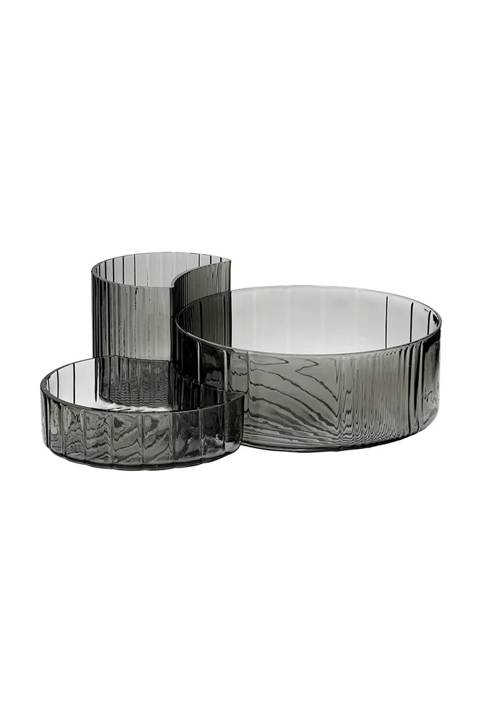 AYTM set de recipiente decorative Concha 3-pack negru 503940002081