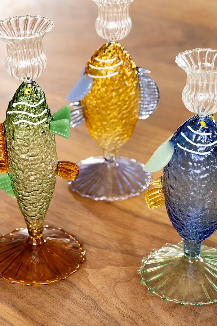 Dekorativní svícen &k amsterdam fish yellow 2186.06 vícebarevná AA00