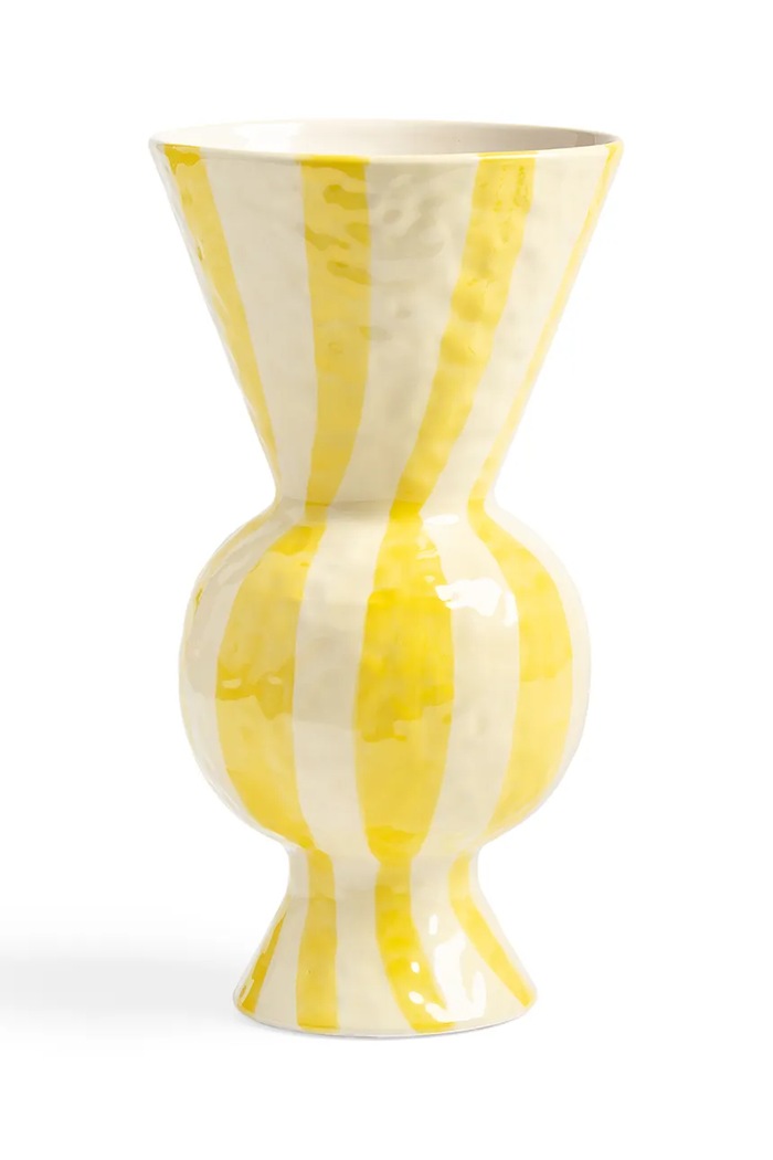 &k amsterdam Wazon dekoracyjny rhombic yellow żółty 3549.04