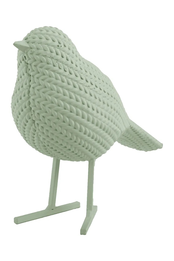 Present Time Figurină decorativă Statue Knitted Bird Small verde PT4225GR