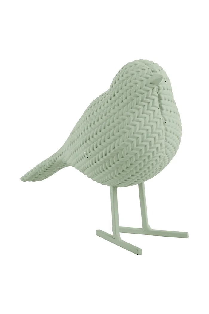 Present Time Figurină decorativă Statue Knitted Bird Small PT4225GR verde AA00