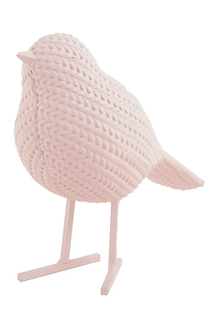 Present Time figurka dekoracyjna Statue Knitted Bird Small różowy PT4225PI