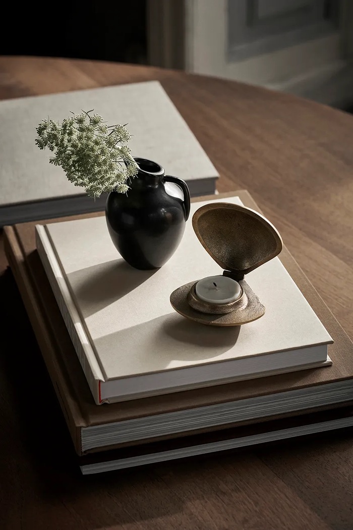 Декоративный подсвечник ferm LIVING Clam 1104268031 бежевый