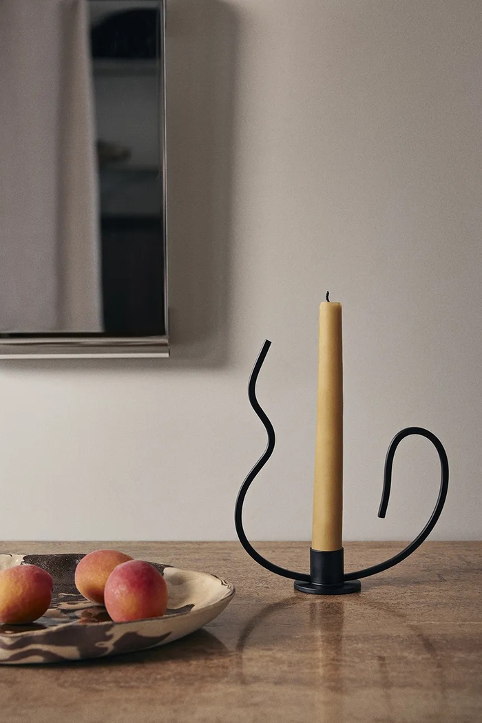Living și dormitor ferm LIVING sfesnic decorativ Valse 1104268158 negru