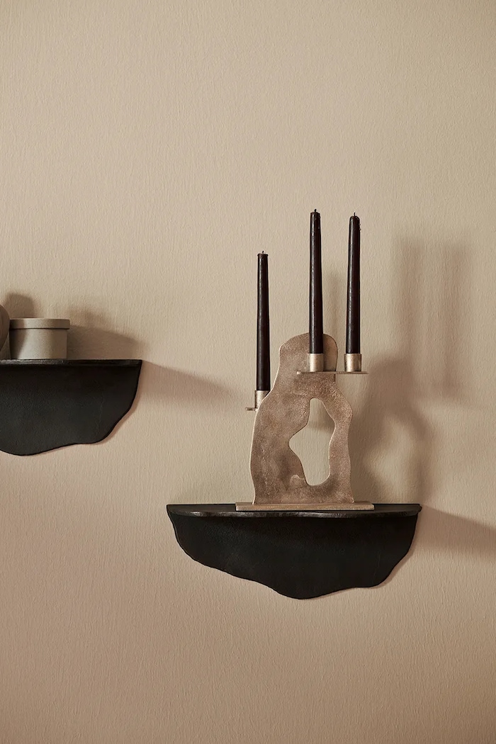 Dekorativní svícen ferm LIVING Erode 1104266423 žlutá AA00