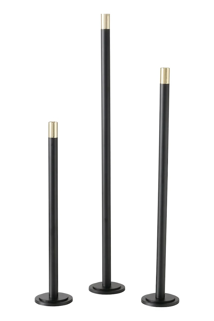 Διακοσμητικό κηροπήγιο Boltze 3-pack μαύρο 2053094