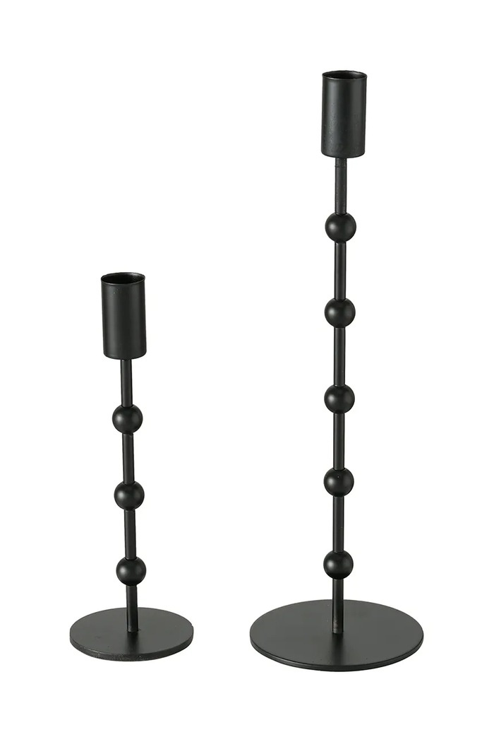 Boltze gyertyatartó készlet Kimberly 20 / 30 cm 2 db fekete 2016684