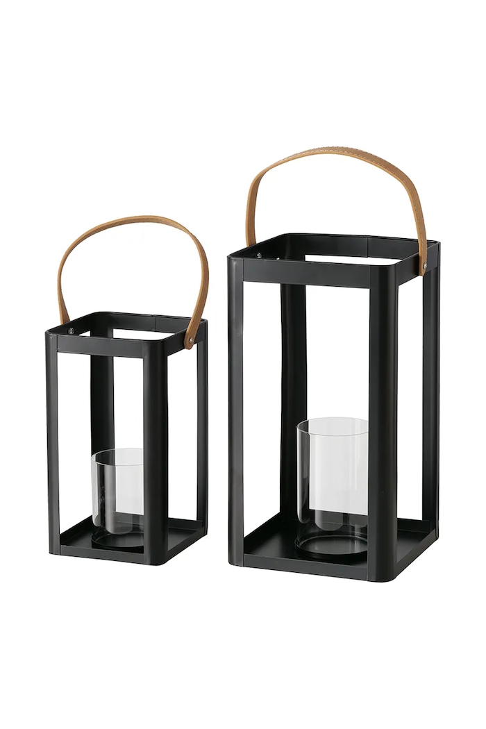 Sada lampášov Boltze Lykta 2-pak čierna 2058455