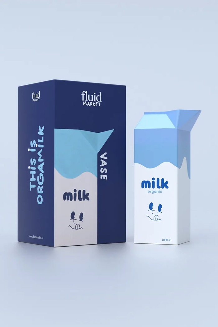 Fluid Market vază decorativă Milk AAVSEMILK multicolor AA00