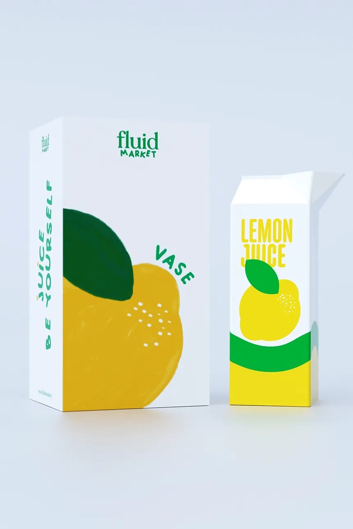 Ukrasna vaza Fluid Market Lemon AAVSELEMJUI šarena AA00