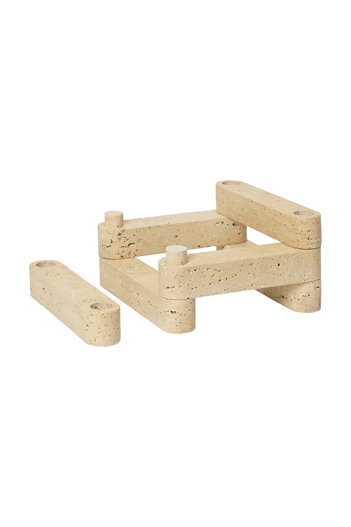 ferm LIVING świecznik dekoracyjny 1104271040 beżowy AA00