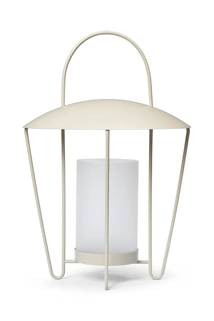Lucerna ferm LIVING Abri Lantern béžová 1104269028