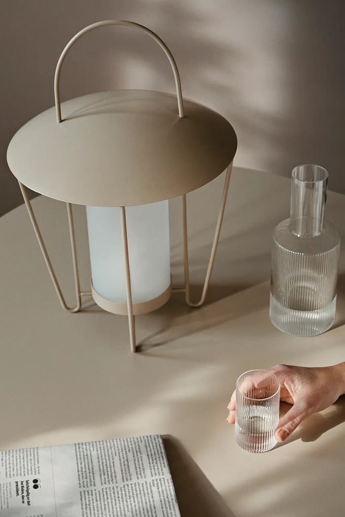Obývací pokoj a ložnice Lucerna ferm LIVING Abri Lantern 1104269028 béžová