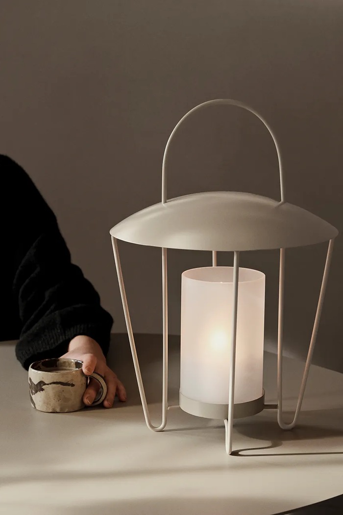 Lucerna ferm LIVING Abri Lantern béžová 1104269028