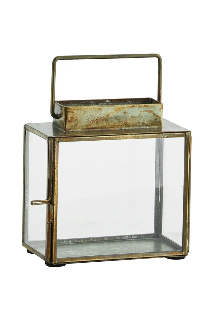 Φαναράκι Madam Stoltz 11 x 6 x 11 cm διαφανή PCH26021C