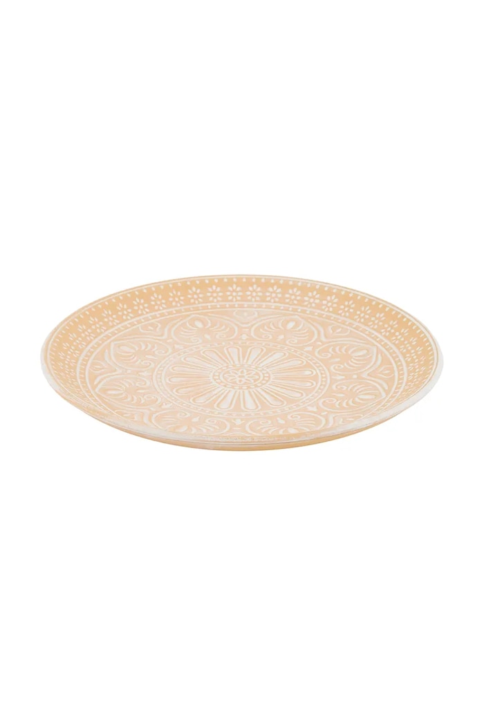 Dekoratívny podnos home & lifestyle 29,3 x 3,3 x 29,3 cm oranžová F121025
