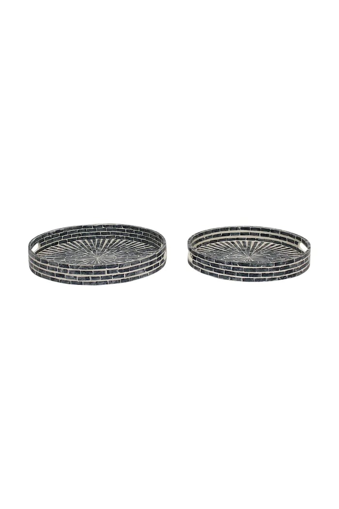 taca dekoracyjna 38 x 38 x 5,5 cm szary F121063