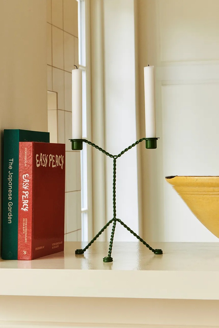 Декоративный подсвечник HAY Wire 19 x 25 cm AE365.A587 зелёный