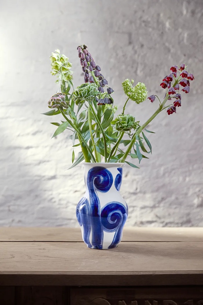 Kähler vază decorativă Tulle 22,5 cm 695015 bleumarin