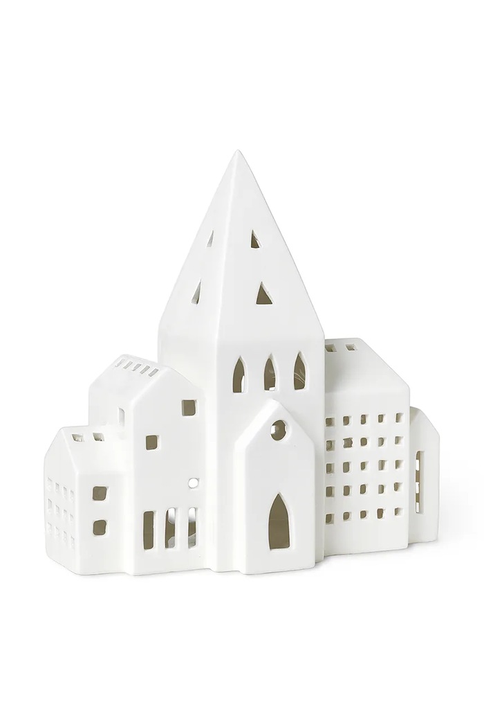 Lucerna Kähler Urbania Lighthouse City 21 cm biela 693521