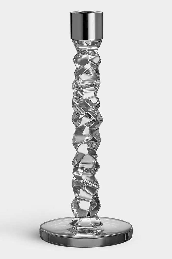 Декоративен свещник Orrefors Carat 24,2 cm (2 броя) сив 6590162