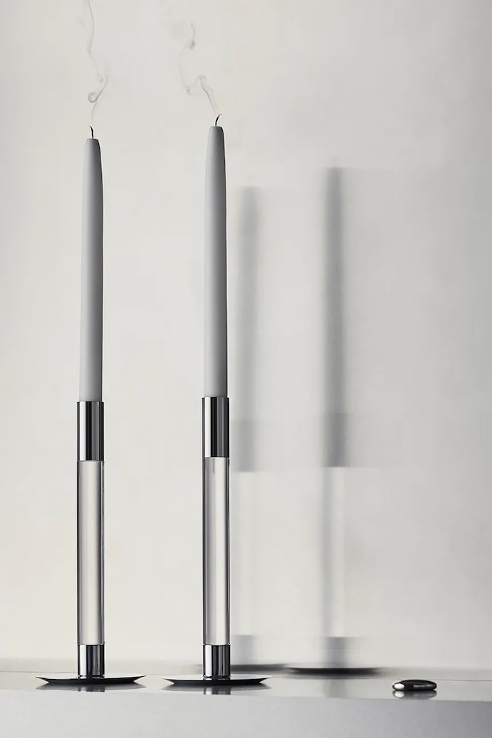 Декоративен свещник Orrefors Lumiere 26,5 cm сив 6298868