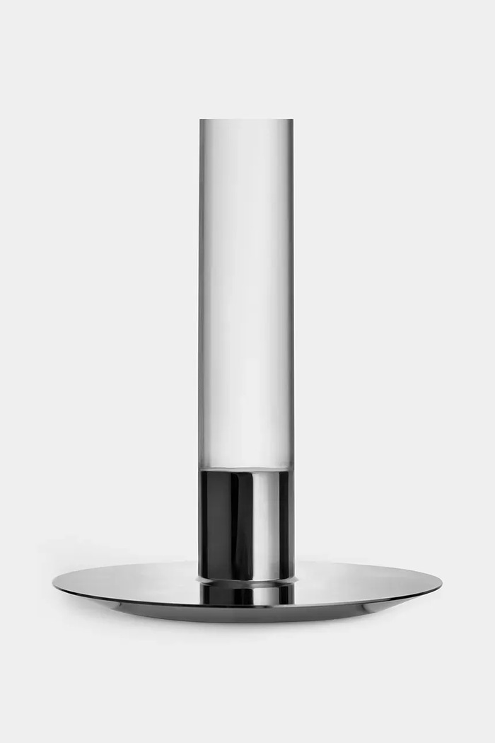 Всекидневна и спалня Декоративен свещник Orrefors Lumiere 32 cm 6298866 сив