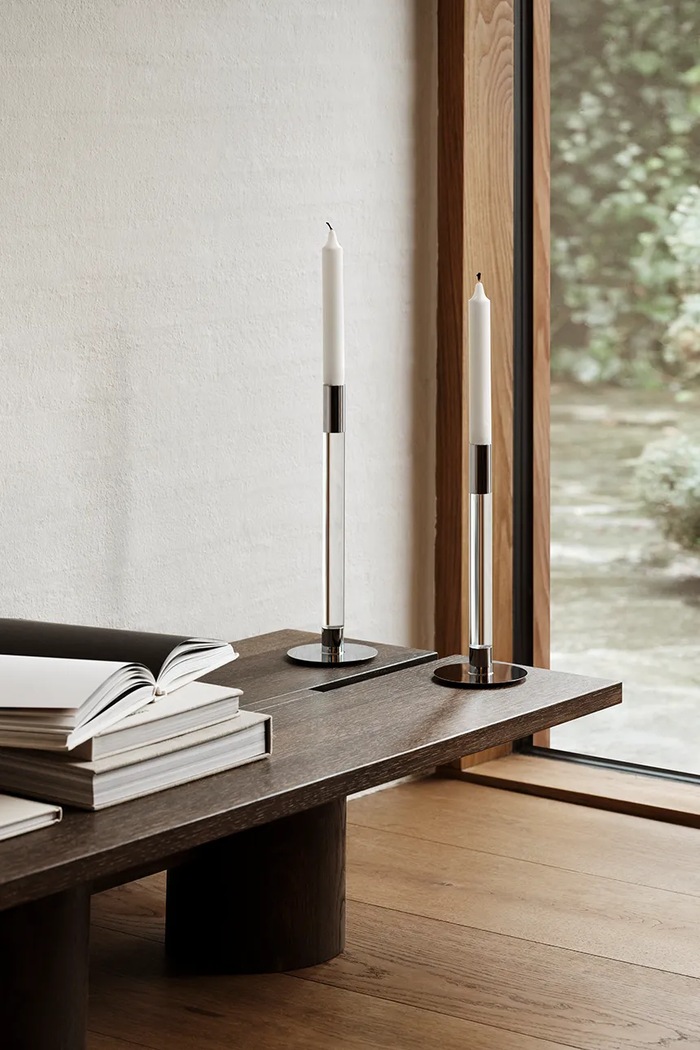Декоративен свещник Orrefors Lumiere 32 cm 6298866 сив