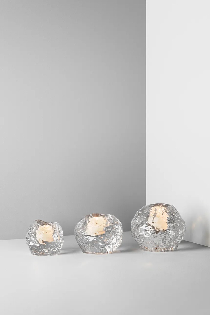 Kosta Boda sfeșnic decorativ Snowball 9 cm 7067353 transparent AA00