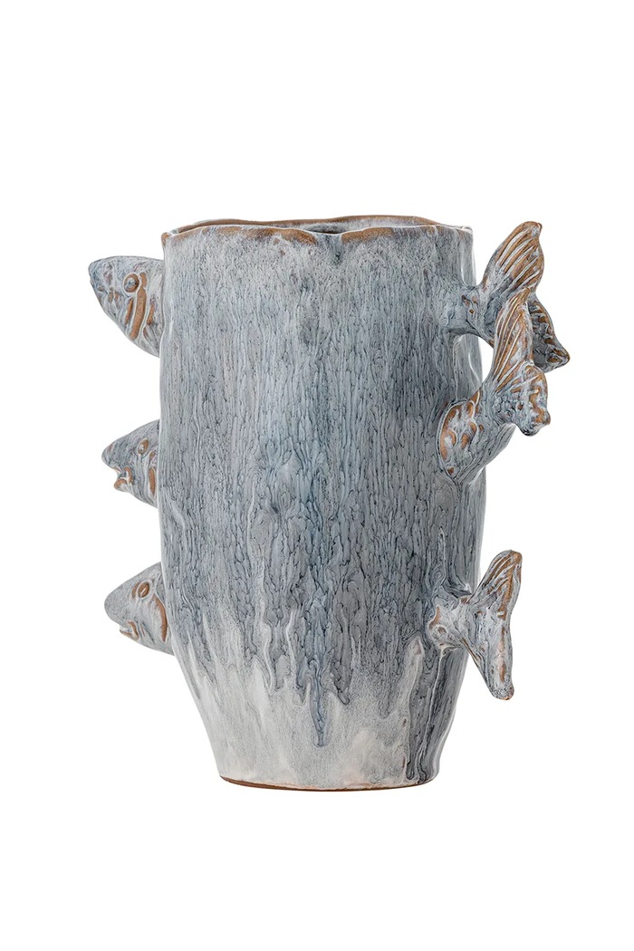 Obývacia izba a spálňa Dekoratívna váza Bloomingville Tace 23,5 x 23 x 13 cm 82072576 modrá