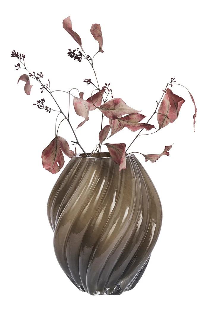 Dekoratívna váza Madam Stoltz 18,5 x 24 cm J71242027CF hnedá AA00