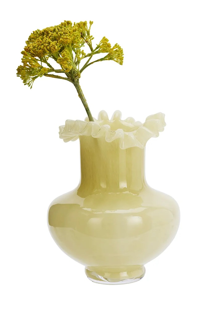 Dekoratívna váza Madam Stoltz 15 x 19,5 cm J71242079BE žltá AA00