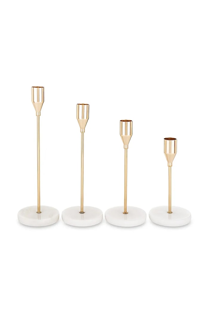 Dekorativen svečnik home & lifestyle 4-pack rumena 181540