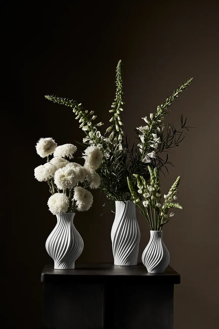 Διακοσμητικό βάζο Rosendahl Twist 18 x 12 cm λευκό 201020