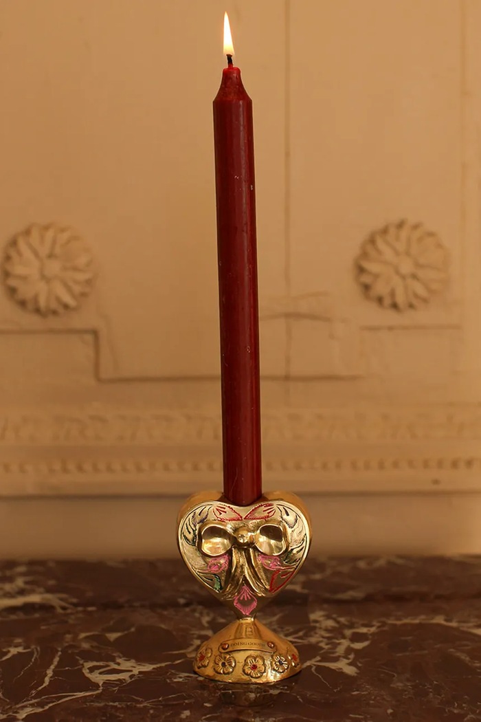 Doing Goods sfeșnic decorativ Bubbly Heart 10 x 8 x 6 cm 1.20.30.049.923.3 galben AA00