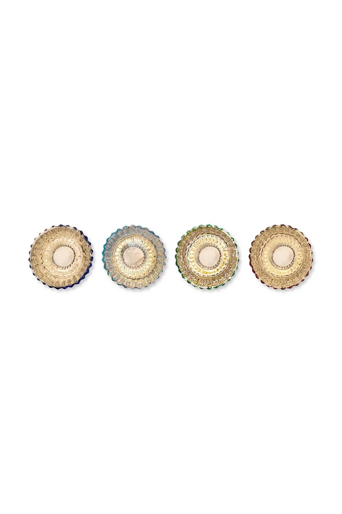 Pip Studio sfeșnic decorativ Glass Blue 7 x 7 cm 4-pack 51114001 multicolor AA00