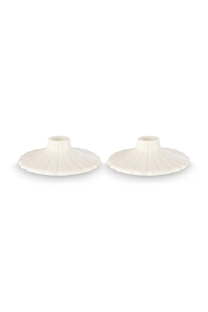 vtwonen sfeșnic decorativ 8 x 2,5 cm 2-pack alb 52092321