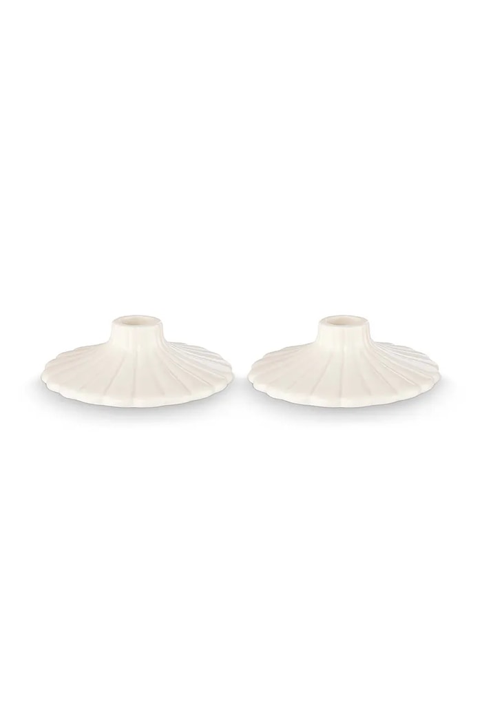 vtwonen sfeșnic decorativ 8 x 2,5 cm 2-pack alb 52092321