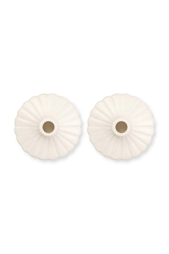 vtwonen sfeșnic decorativ 8 x 2,5 cm 2-pack 52092321 alb AA00