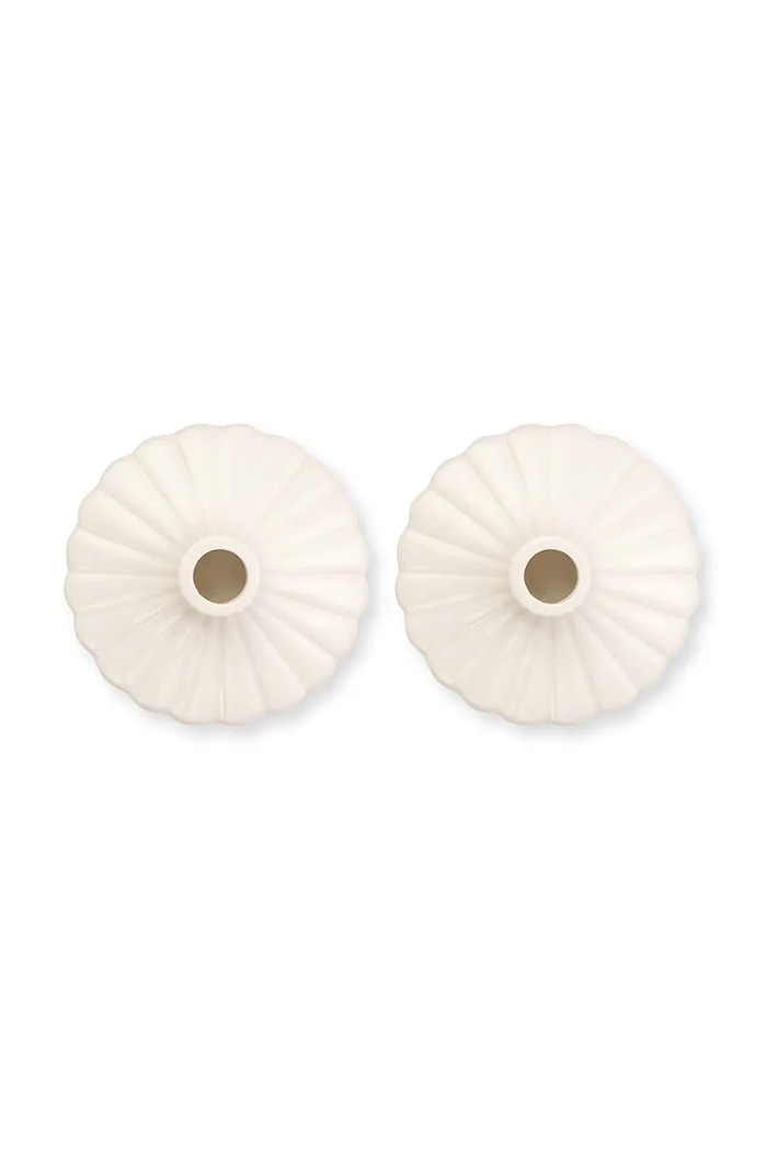 vtwonen sfeșnic decorativ 8 x 2,5 cm 2-pack 52092321 alb AA00