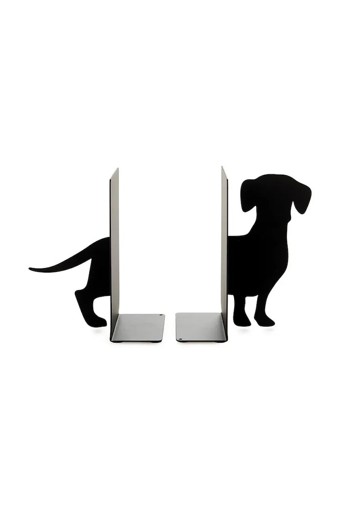Balvi suport de carti Teckel 16 x 10 x 13,5 cm 2-pack negru 27564